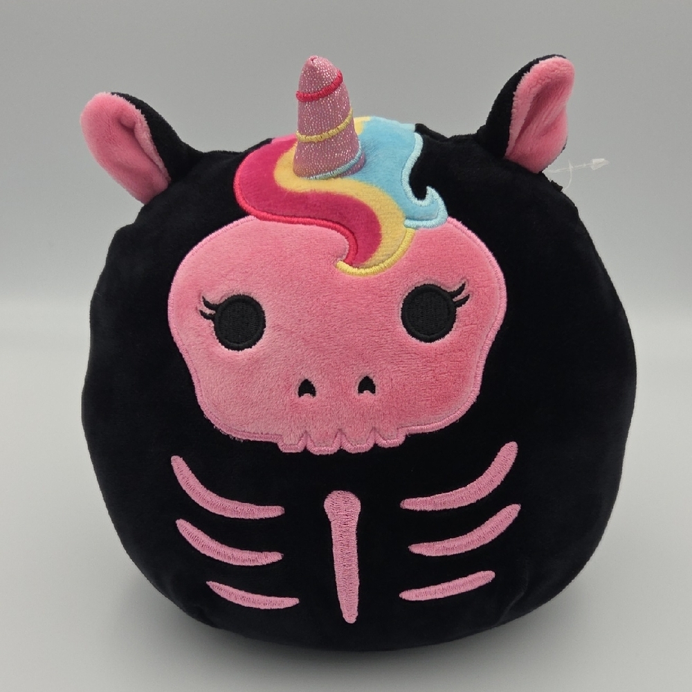 Squishmallow Kellytoy Sketlana The Skeleton Unicorn Halloween 2022 Plush 9"